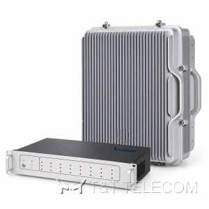 KADAMM REP-FN — оптический репитер 5G NR 3700–3800 МГц: главный блок и до 16 выносных блоков MIMO 4×4 по 24 дБм на порт