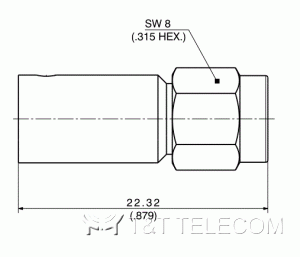 Разъем 11_SMA-50-5-1/111_NE Huber+Suhner | Вилка прямая под кабель 0.250”
