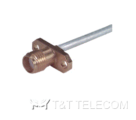 Разъем 25_SMA-50-3-25/111_NE Huber+Suhner | Розетка приборно-кабельная с фланцем, крепление на 2 винта | Под кабель 0.141"