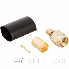 Разъем 901-9511-1 Amphenol | SMA male, прямая обжимная вилка для кабельной группы RG-142, RG-55B, RG-142B, RG-223, RG-400, 50 Ом