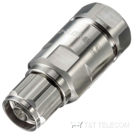 Разъем NM-LCF12-C02-6 N male - вилка прямая для коаксиального кабеля 1/2" | Серия OMNI FIT Standard, расширенный диапазон частот (6 ГГц)