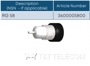 Коаксиальный кабель RG-58 LSZH Habia Cable | 50 Ом, диаметр 4.95 мм