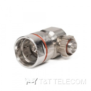 Разъем BN 431133 Spinner || 4.3-10 male угловой для кабеля 7/8" серии MultiFit | Крепление гаечное (screw right angle)