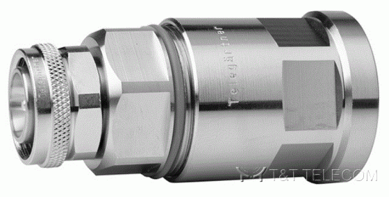 Разъем J01440A0008 Telegartner 4.3-10 | Вилка прямая на кабель G24 (7/8"), G52 (7/8" Alu) | Крепление гаечное (screw) | SIMFix CA-Pro IP68