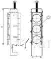 Крепление 3-х кабелей sRF M/ 3x1.1/4” (40)