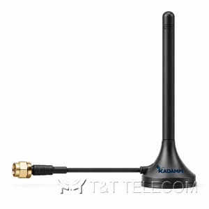 KADAMM AMS-24-2-2 — антенна Wi-Fi 2,4 ГГц на магните, 2 дБи, кабель 2 м, SMA