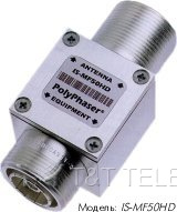 Грозоразрядник IS-MF50HD PolyPhaser средней мощности | 1.7-2.2GHz / 980MHz-2.6GHz, 300W