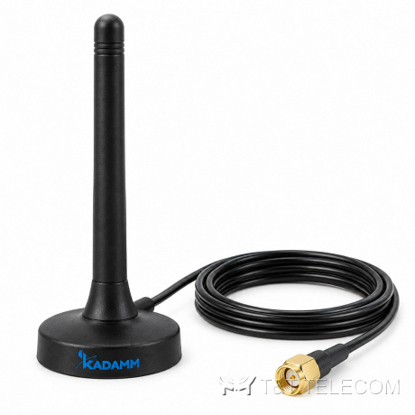 KADAMM AMS-470-2-3 — антенна 470–490 МГц (LoRa), 2 дБи, кабель 3 м, SMA