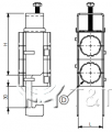 Крепление для 2-х кабелей sRF A3/ 2x1/2” (17)