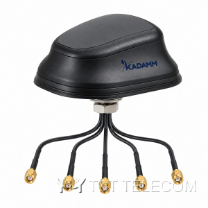 KADAMM GNSS-L125-5G4-4 — комбинированная антенна ГНСС L1/L2/L5 + 4G/5G MIMO 4×4 до 5000 МГц, IP67