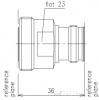 7-16 Female - 4.3-10 Female | Переходник коаксиальный 716F-43F 6 ГГц, IP68